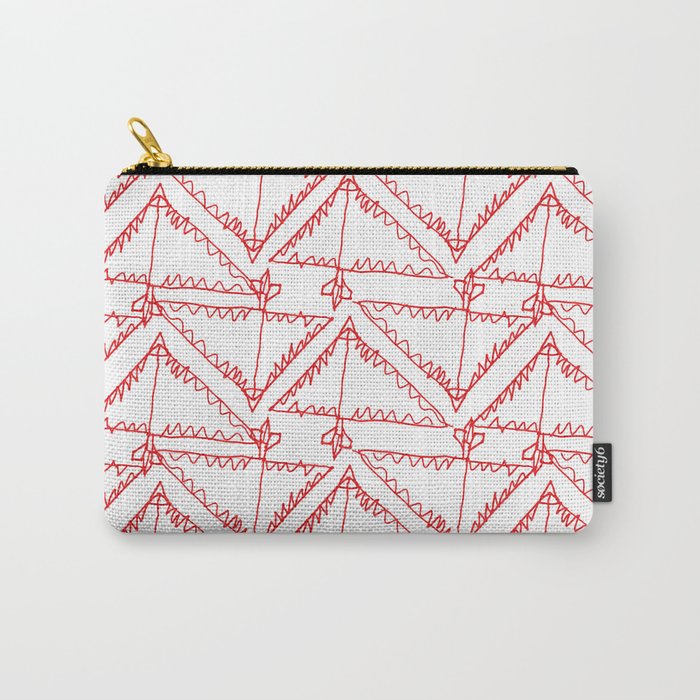 Red Airplane Pattern Carry-All Pouch