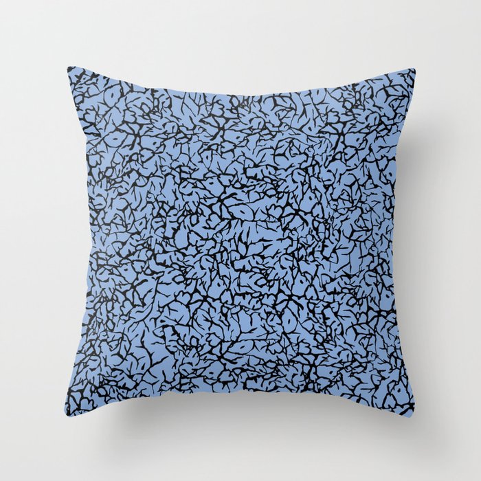 Elephant print_Sky blue Throw Pillow