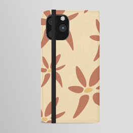 Floral brown bohemian pattern iPhone Wallet Case