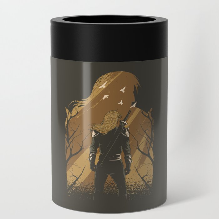 Warrior With Silhouette Can Cooler