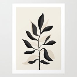 Abstract Minimal Plant 2 Art Print