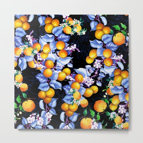 Peach Pattern Metal Print