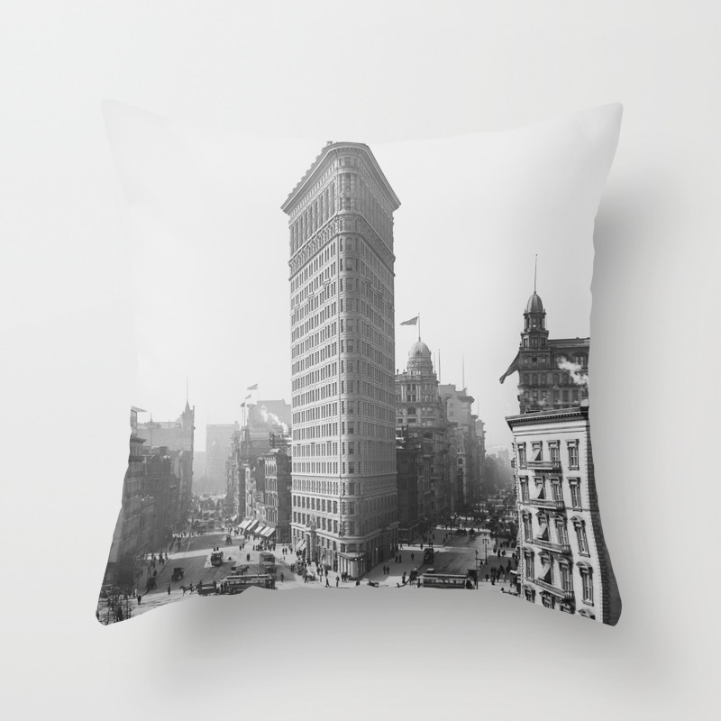 Flatiron Building Vintage New York 1902 Throw Pillow By Warishellstore Society6