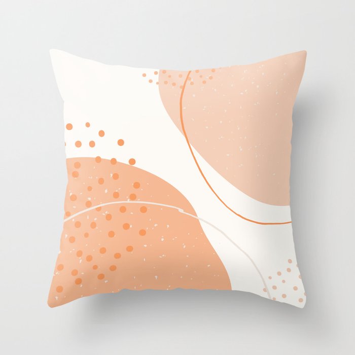 Mid Century Abstract Shapes Throw Pillow