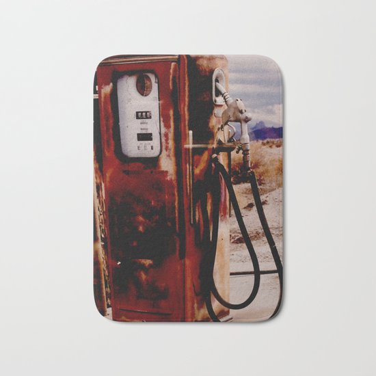 Old Gas Pump Bath Mat