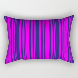 [ Thumbnail: Midnight Blue & Fuchsia Colored Lines Pattern Rectangular Pillow ]