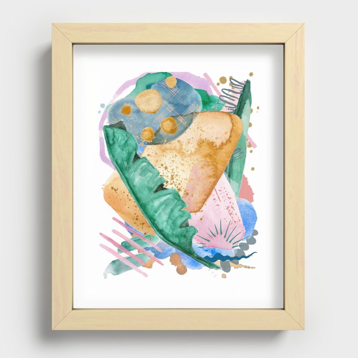 Paradise on the Shore. Recessed Framed Print