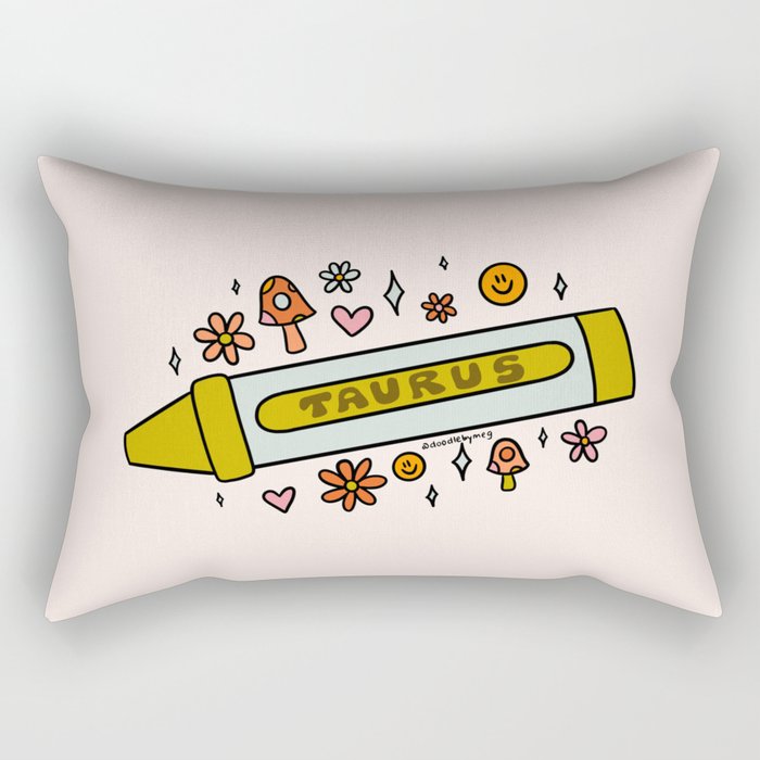 Taurus Crayon Rectangular Pillow