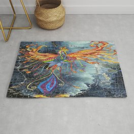 The Phoenix Rising From the Ashes Rug