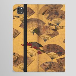 Screen with Scattered Fans, Edo Period by Tawaraya Sotatsu iPad Folio Case