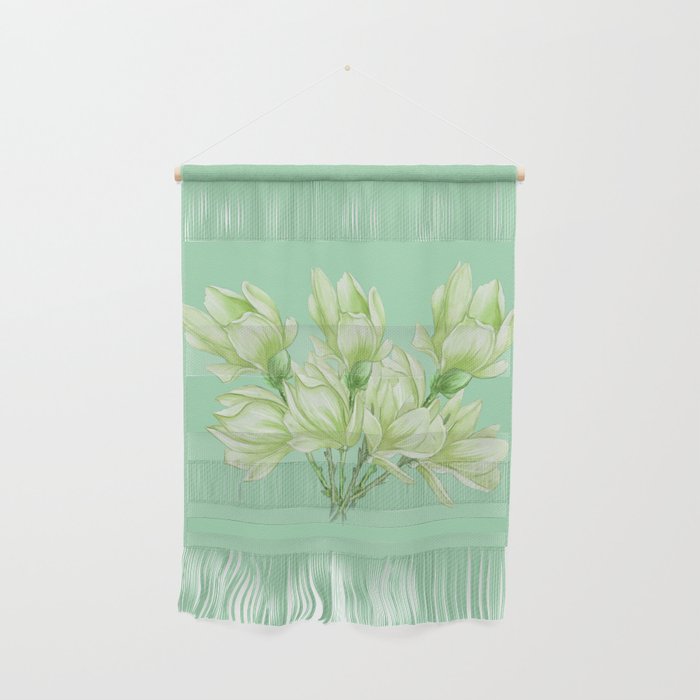 Bunch Of Light Green Flowers Wall Hanging