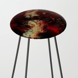 Abstract dark warm impressionism Counter Stool