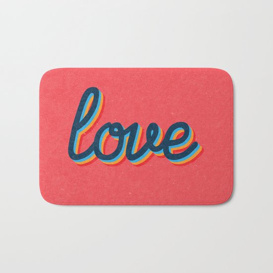 Love - pink version Bath Mat