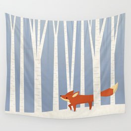 Fox in the Snow Wall Tapestry