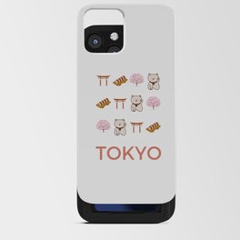 Tokyo Retro Art Vacations Boho Decor Illustration Modern Decor Pink Tones iPhone Card Case