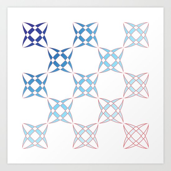 Checker C4 Art Print