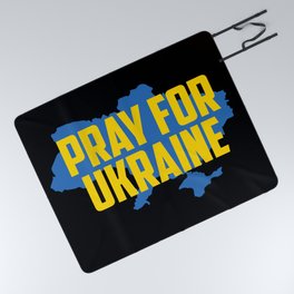 Pray For Ukraine Picnic Blanket