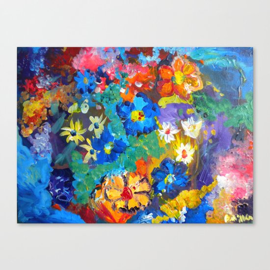 Flora Azul Canvas Print