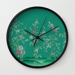 Chinoiserie Garden Wall Clock