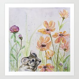 Mouse in the Field Art Print