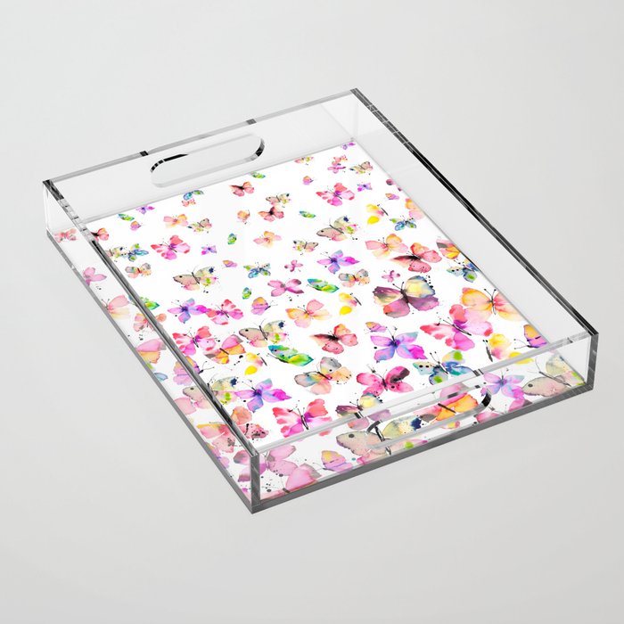 Ink butterflies  Acrylic Tray