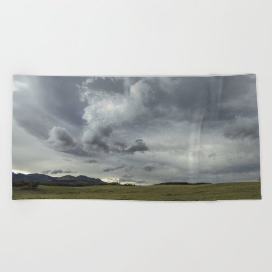 Landscape Photography | Waterton, Alberta | Clouds | Sunset Beach Towel