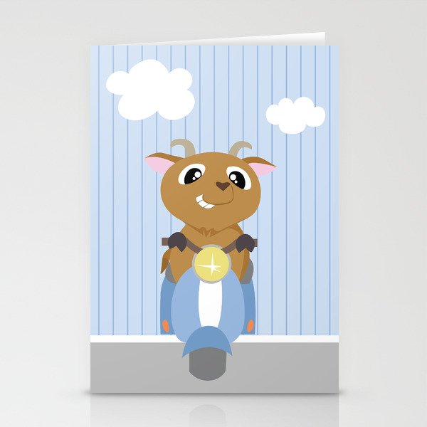 Mobil series scooters goat Stationery Cards