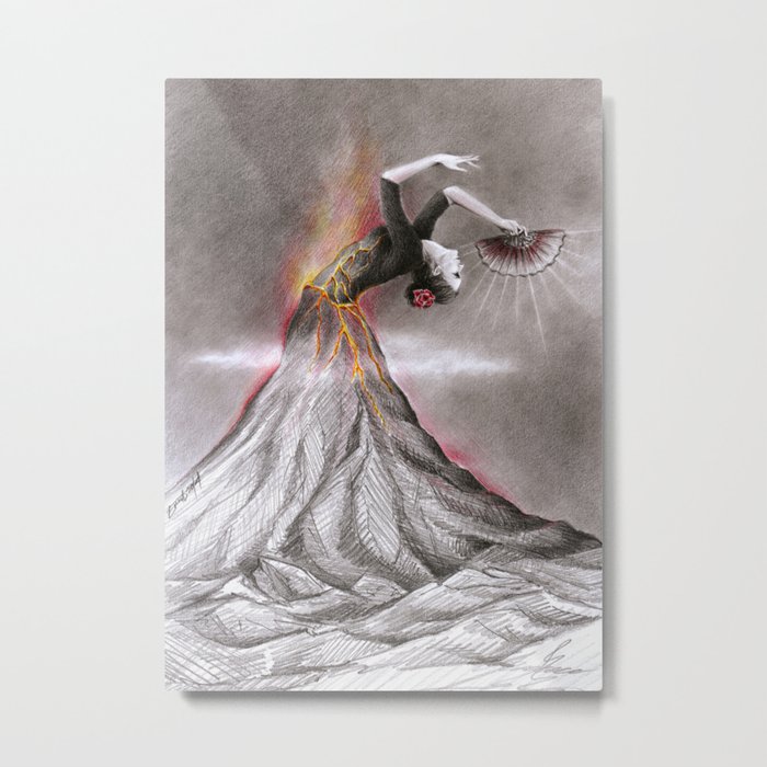 Dancing Volcano Metal Print