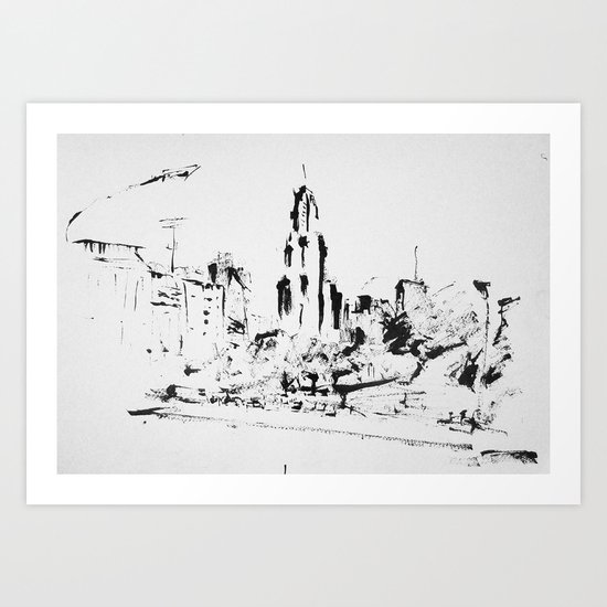 Kavanagh Building in Buenos Aires Art Print
