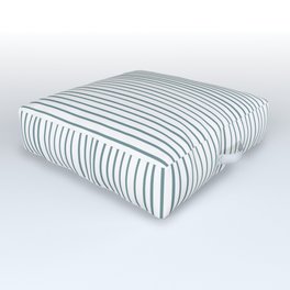 Aqua White Stripe Outdoor Floor Cushion | Graphicdesign, Tealstripe, Beddingstripe, Bluehomedecor, Pinstripe, Lines, Serene, Pattern, Beachy, Aquaandwhite 