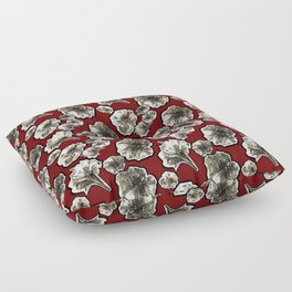 Modern expressive hand drawn flowers Floor Pillow