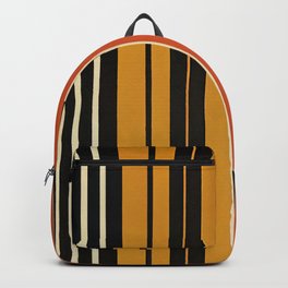 Abstract Retro Stripes Backpack | Acrylic, Verticle, Chic, Pattern, Vintage, Painting, Oil, Digital, Modern, Striped 