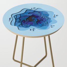 Sea Paper Cutout Side Table