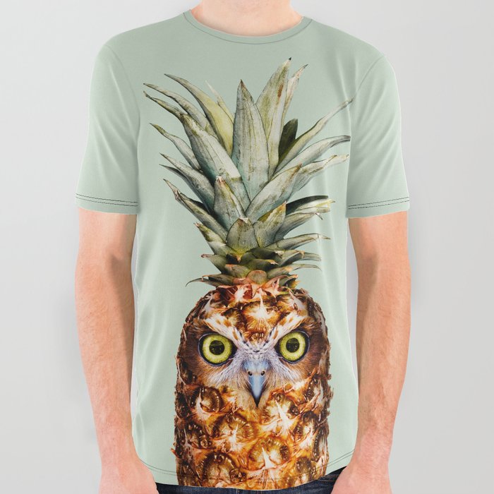 PINEAPPLE OWL All Over Graphic Tee