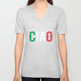 Italian Language Hello Goodbye Ciao For Women V Neck T Shirt
