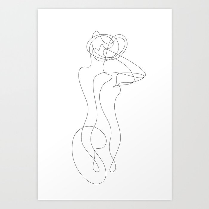 Woman with Unfixed Hair Art Print