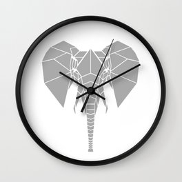 Grey Elephant Wall Clock