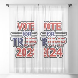 Vote for Trump 2024 Sheer Curtain