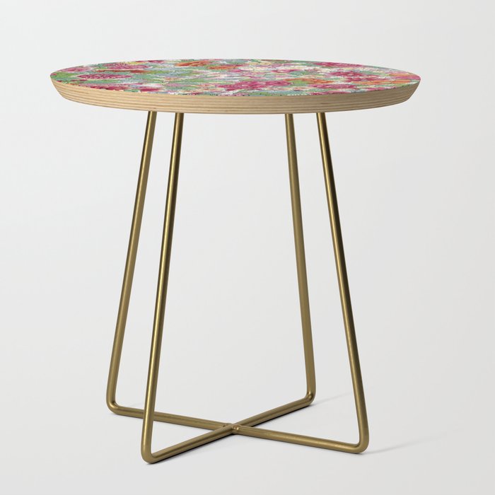 Chinese Floral Pattern Side Table
