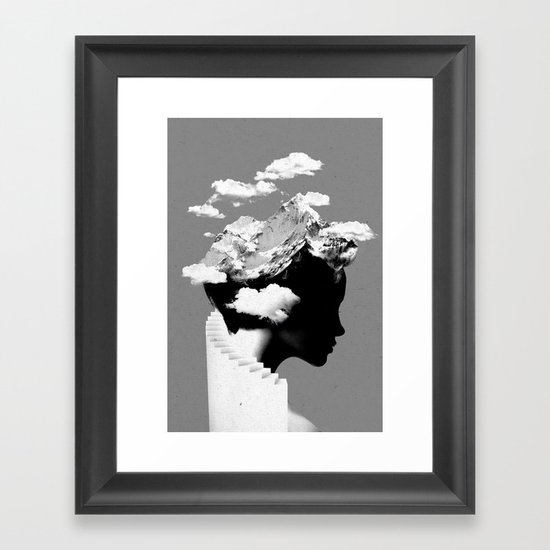 It's a cloudy day Framed Art Print