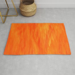 Neon Orange Watercolor Area & Throw Rug