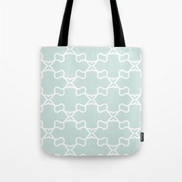 Pastel Blue and White Ornamental Shape Pattern 3 - Coloro 2022 Popular Color Pure Water 088-88-09 Tote Bag
