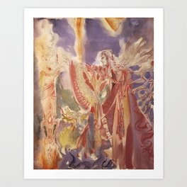 Goddess Enchanted Fantasy Watercolor Art Collection  Art Print