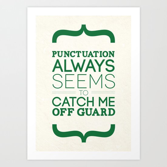 Punctuation Art Print