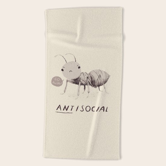 antisocial Beach Towel
