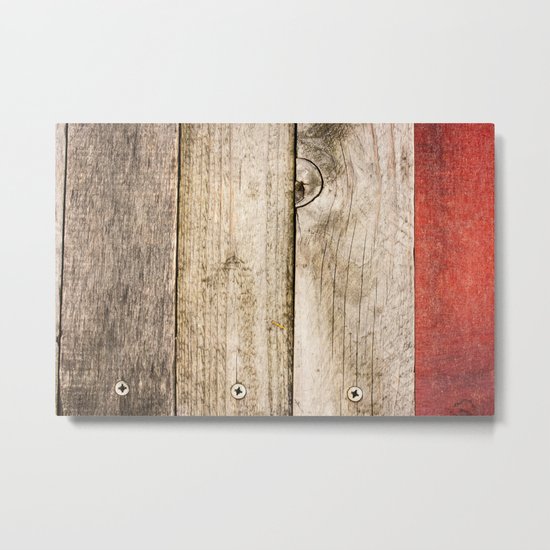 Wood, Wood, Red Metal Print