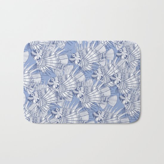 fish mirage blue Bath Mat