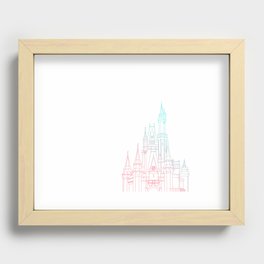 Ombre Princess Castle Recessed Framed Print