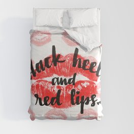Black Heels and Red Lips Comforter