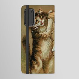 “Cat Party with Confetti” by Maurice Boulanger Android Wallet Case